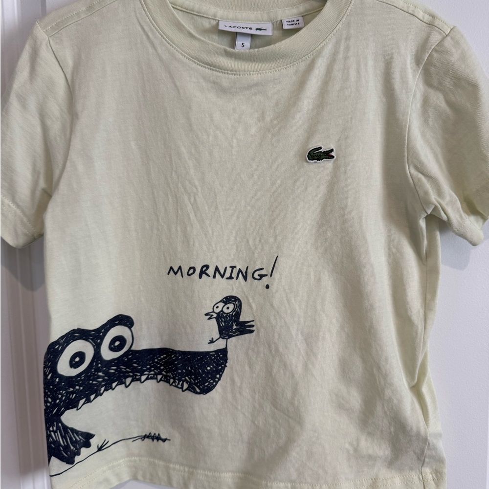 Lacoste Kids Graphic Tee - pale yellow
